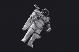 Astronaut in de ruimte als metafoor voor de merk missie